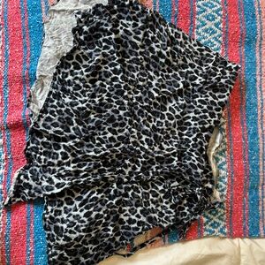 Urban Outfitters Black and Gray Animal Print Skirt